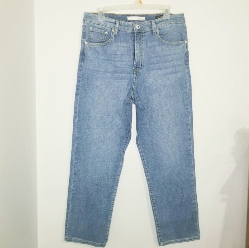 Ella Moss Highwaist Blue Denim Straight Leg Ankle Jeans. Size 12